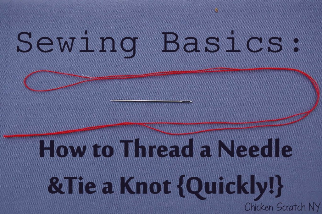 How to wldfo a needle  tie a knot