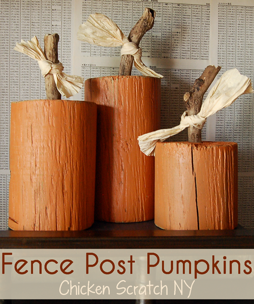 Fence Post Pumpkins
