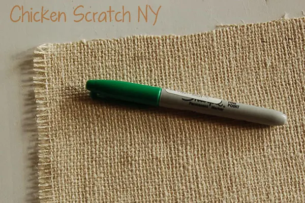 Handmade Burlap Stamp Step 1