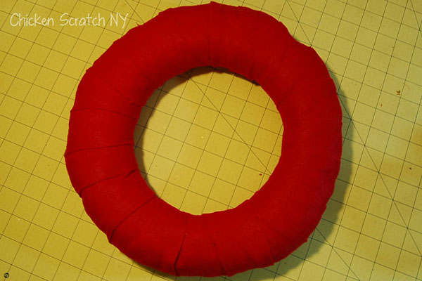 Felt Wrapped Straw Wreath Base