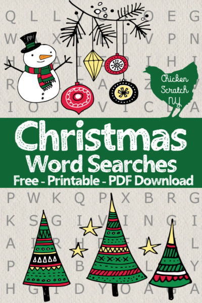 free printable christmas word searches