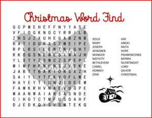 Free Printable Christmas Word Searches