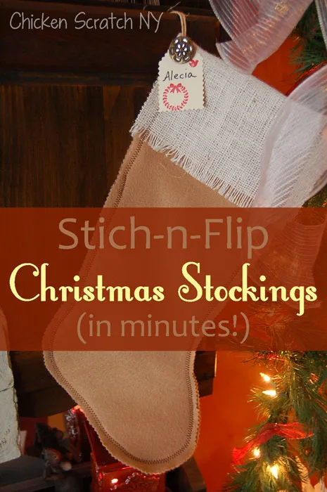Really quick Christmas stockings