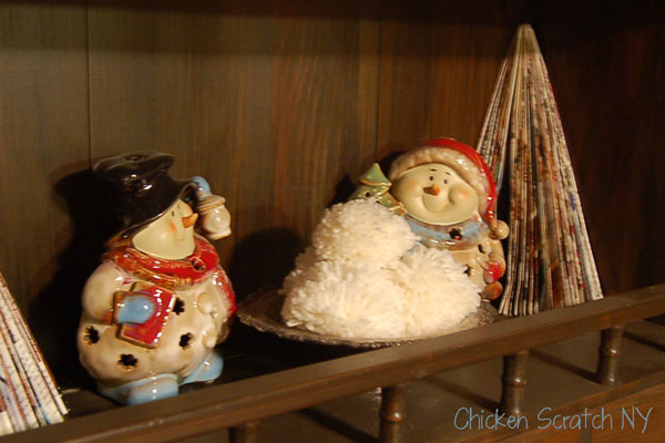 Christmas hutch display