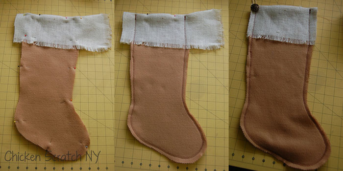 last minute Christmas stocking DIY