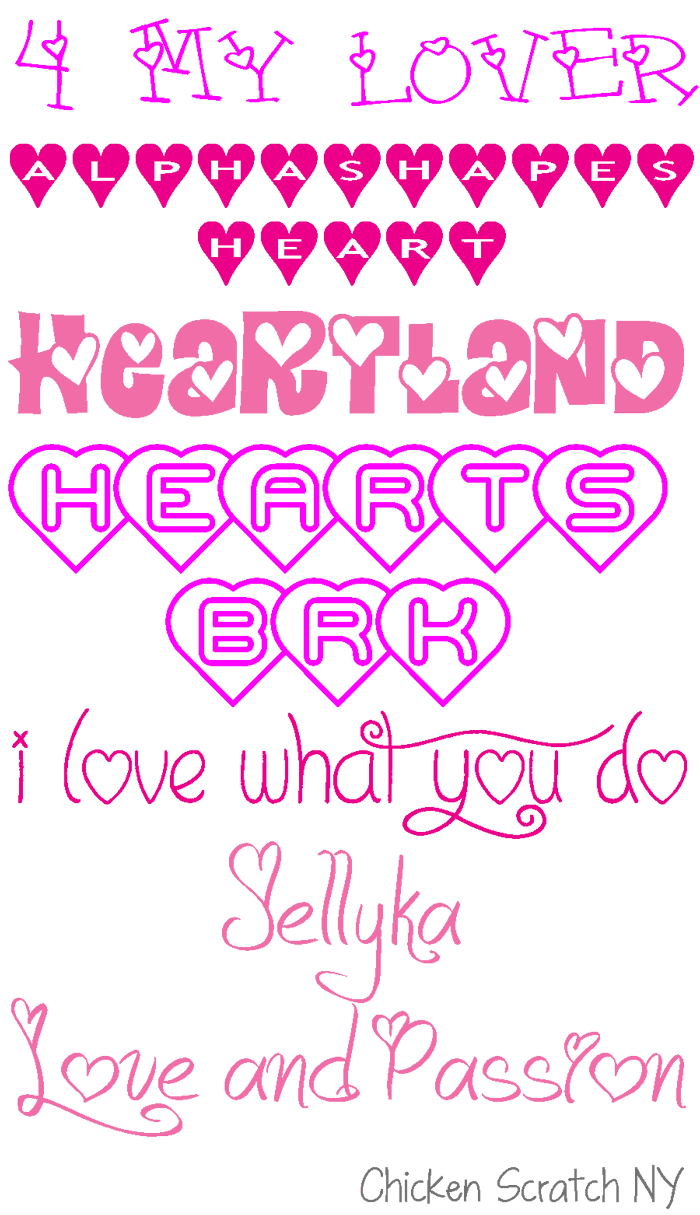 Heart Fonts part 1