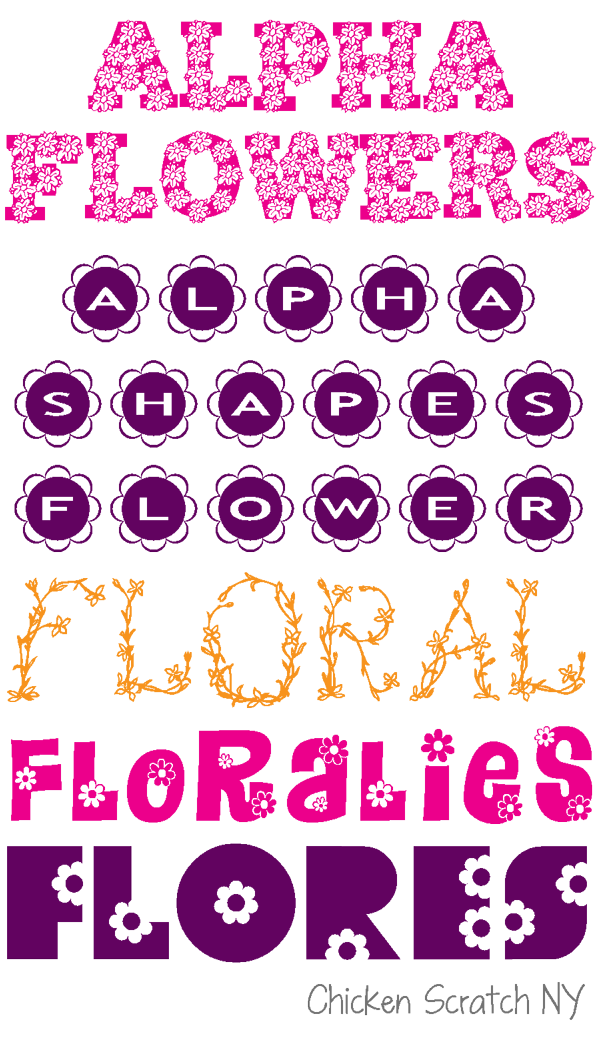 Floral Font Collection