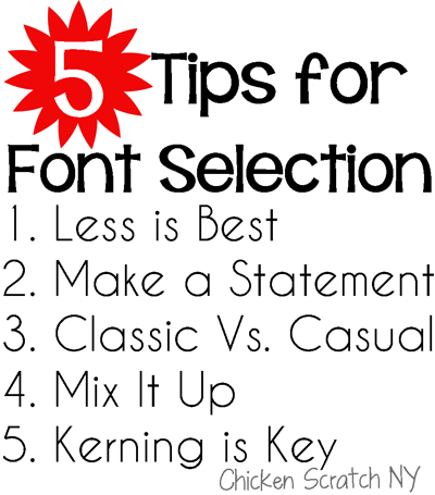  5 Tips for Font Selection