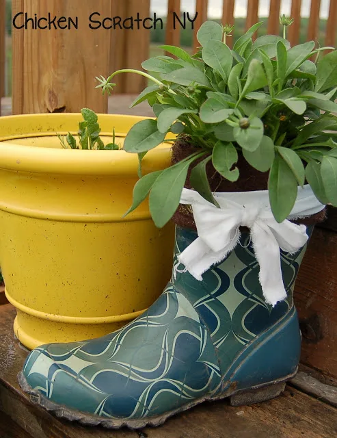 Rubber Boot Planter