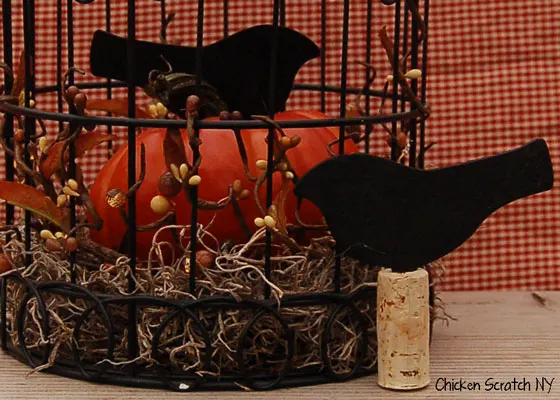 #Fall Birdcage Vignette Close Up