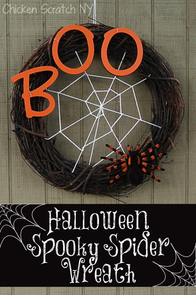 Spooky Spider Halloween Wreath Tutorial