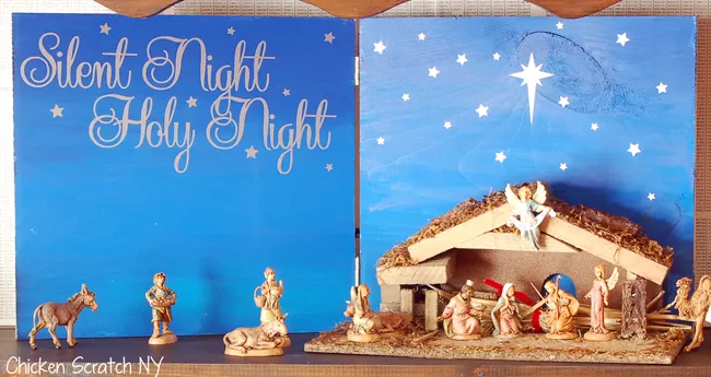 Silent Night Nativity Backdrop