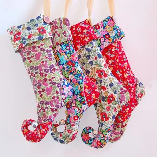 liberty print elf christmas stockings 1a