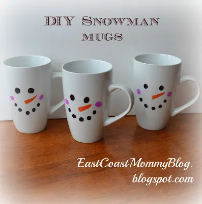 three snowman mugs