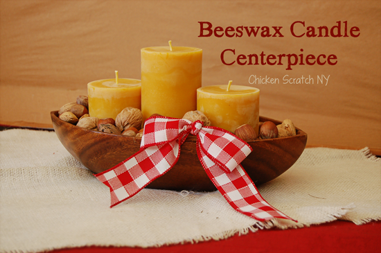 Simple Rustic Beeswax Candle Display