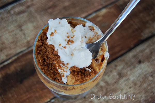 Sweet Cream Pumpkin Parfait with Crumbled Gingersnaps