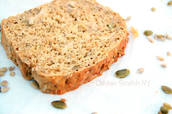 No Knead Seed Bread