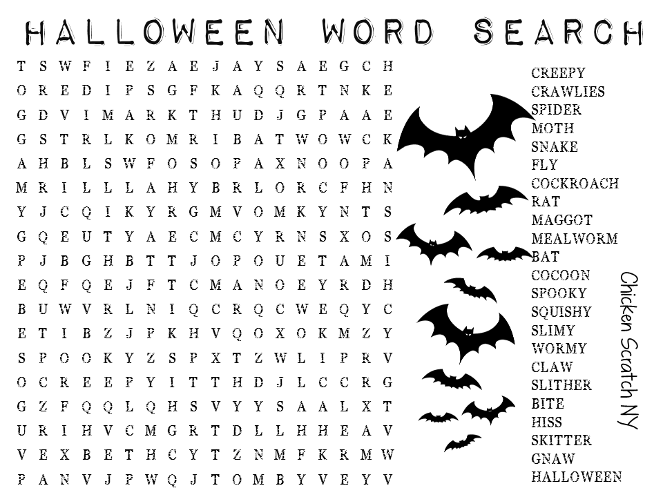 Download Printable Halloween Word Search