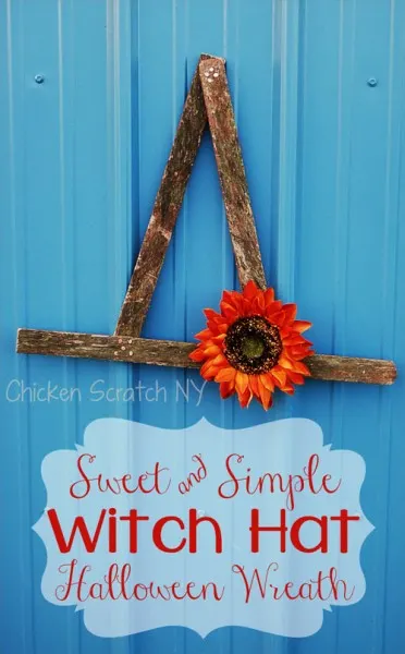 Upcycle an old snow fence into a sweet Halloween Wreath