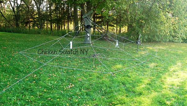 Halloween Lawn Decorations -Clothesline Spiderwebs