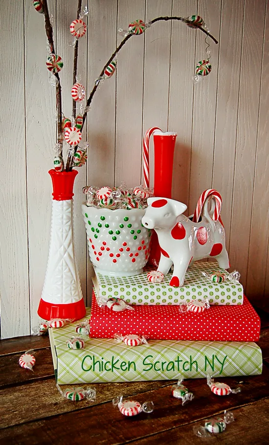 Fancy up some old milk glass for the holidays with simple glass paint 