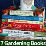 stack of the best gardening books