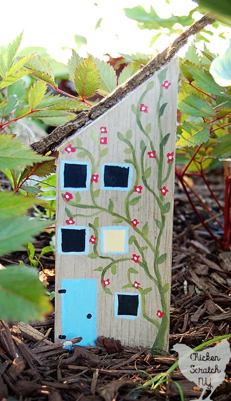 Turn scrap wood, paint and nature walk finds into a cheerful village of Garden Fairy Houses in an afternoon