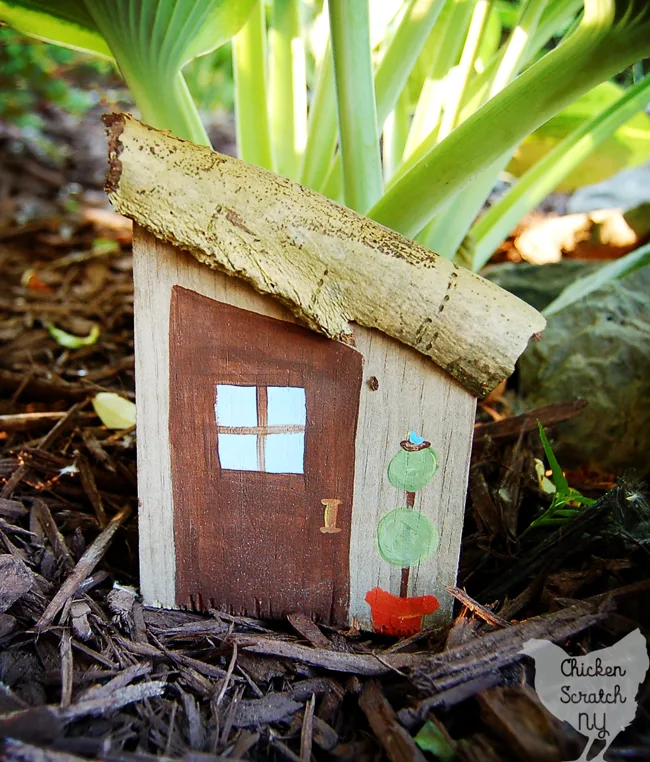 Turn scrap wood, paint and nature walk finds into a cheerful village of Garden Fairy Houses in an afternoon