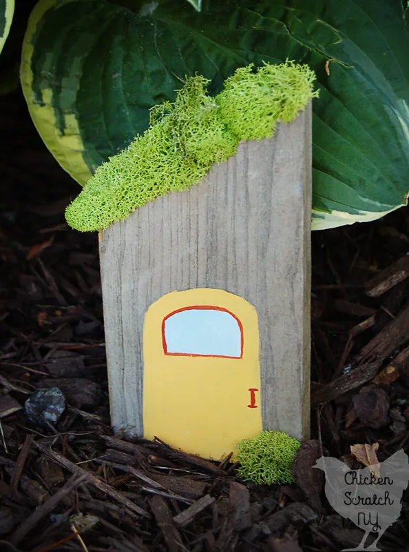 Turn scrap wood, paint and nature walk finds into a cheerful village of Garden Fairy Houses in an afternoon