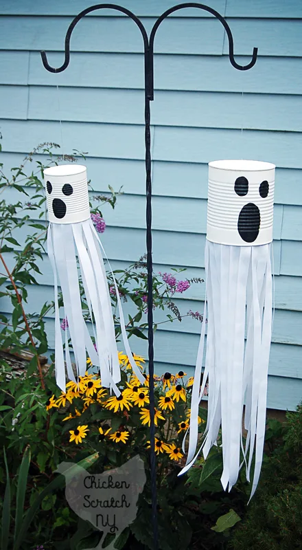 DIY Tin Can Ghost Windsock