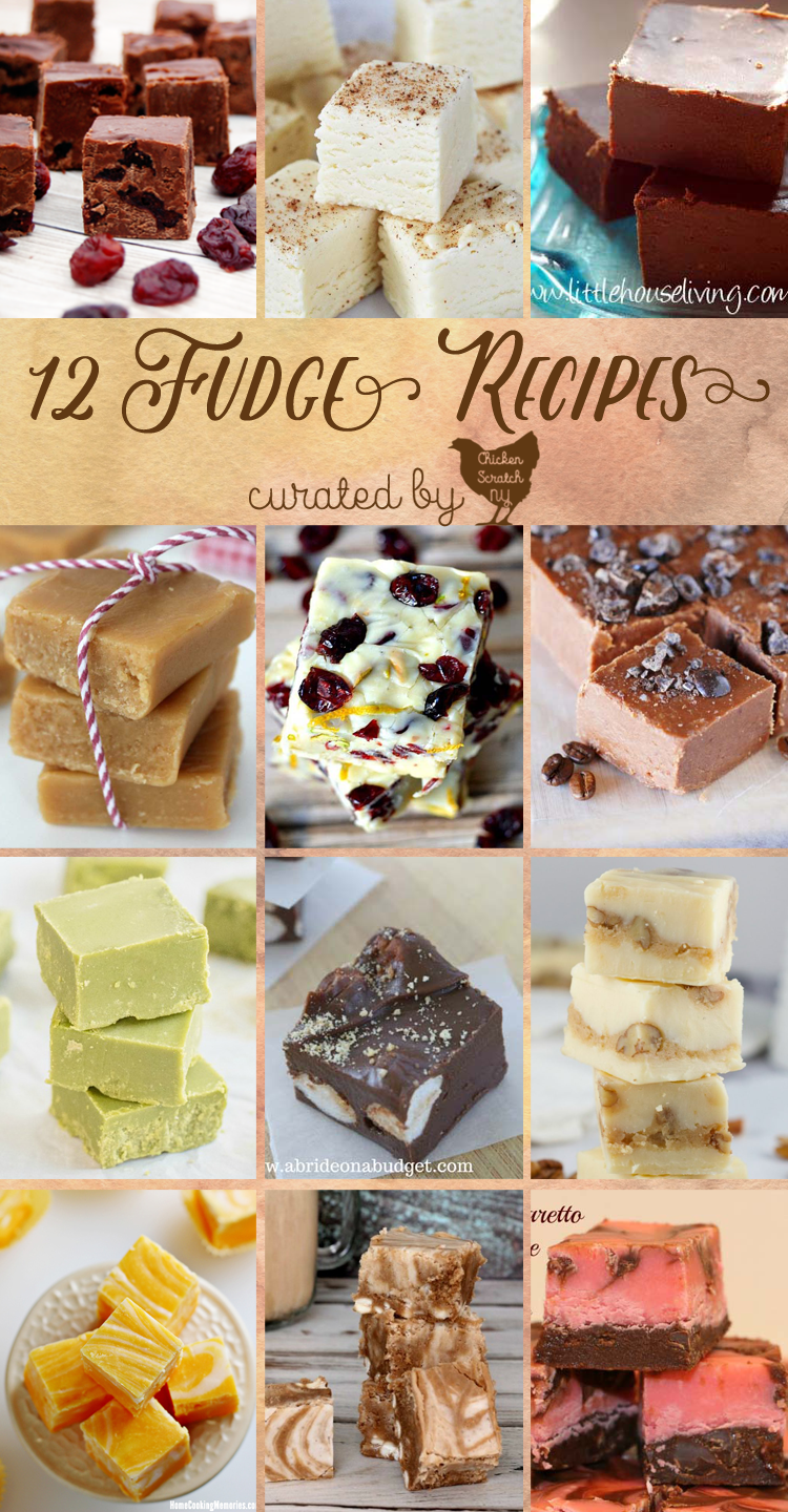 12 creative and delicious fudge recipes that cover the whole flavor spectrum including chocolate, fruit and even green tea flavors