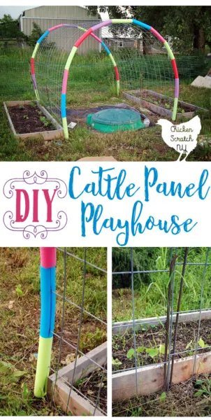 Create a whimsical & practical garden hideaway with this Cattle Panel Arch. It's quick & cheap to throw together and sturdy enough to handle beans or gourds