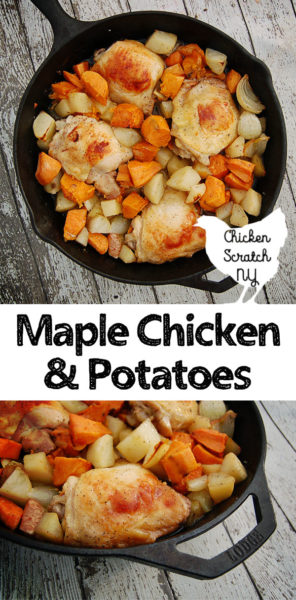 chicken dinner, cast iron recipe, sweet potato dinner