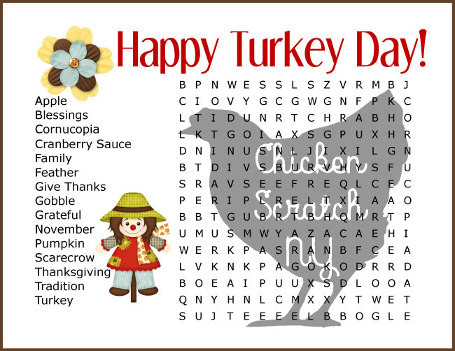 Fall & Thanksgiving Word Search