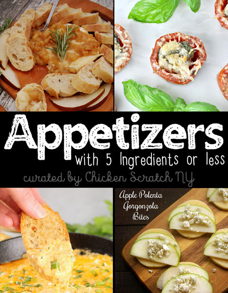 easy appetizer recipes with 5 ingredients or less