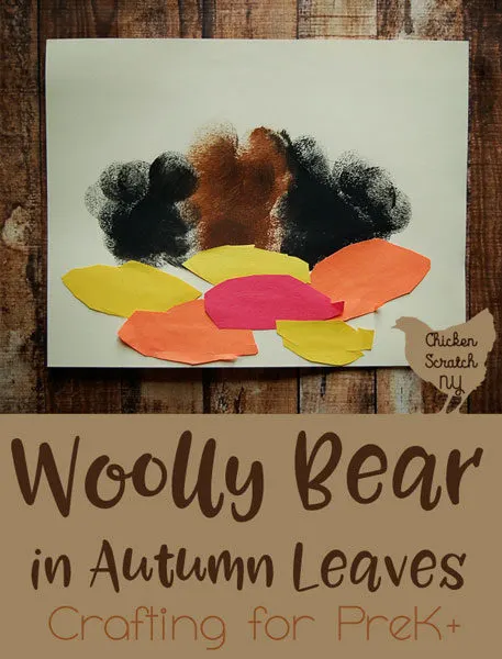 preschool craft, fall craft, kids craft, woolly bear