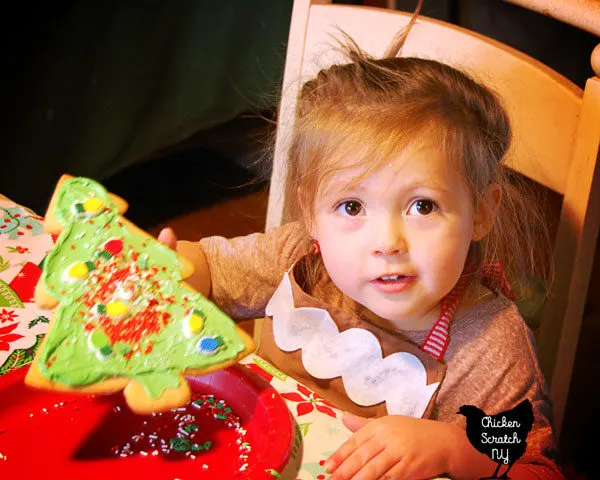 Entertain the little ones with a Holiday Cookie Party! Decorate giant Christmas Tree Cookies and keep the fun going with jingle bell necklaces and stickers
