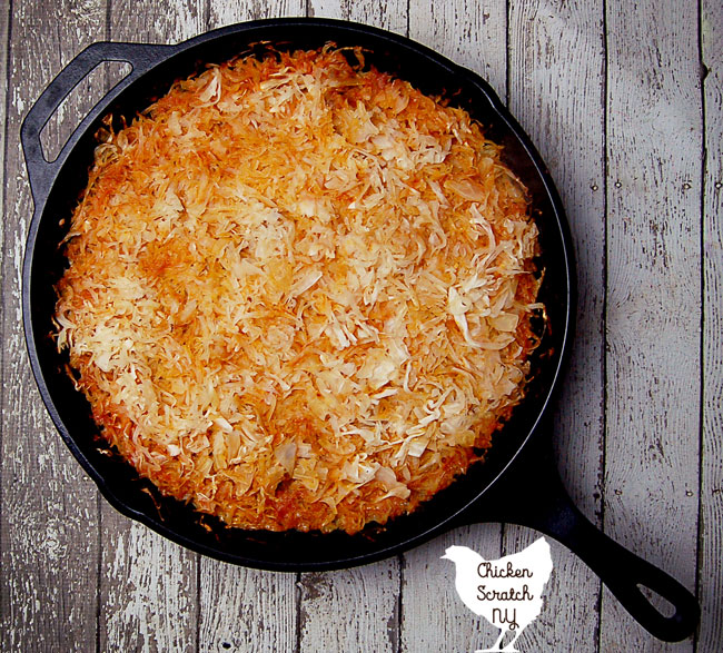 Turn a classic but tedious recipe into a quick, one skillet dinner with this recipe for Stuffed Cabbage Casserole. It's Paleo friendly, gluten free and dairy free too! 