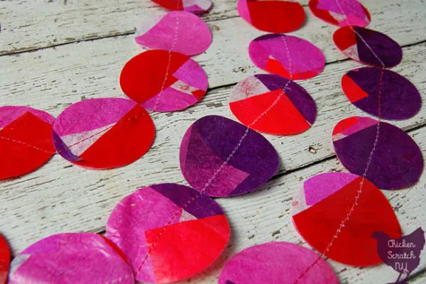 Punched Tissue Paper Garland