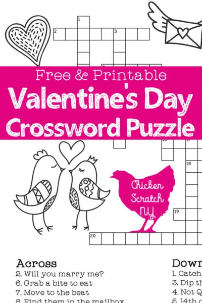 Celebrate Valentine's Day with a Free & Printable Valentine's Day Crossword. Print off enough copies of the game to keep a