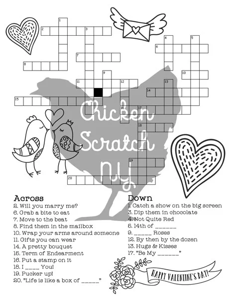 Celebrate Valentine's Day with a Free & Printable Valentine's Day Crossword. Print off enough copies of the game to keep all your sweethearts happy