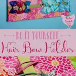 Stop finding hair bows everywhere and corral the in one pretty place with a DIY Hair Bow Holder. Pick a fabric to match the room and grab your hot glue gun, you'll be done in no time!