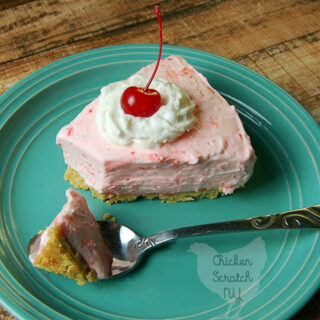 Whip up a sweet dessert with this Shirley Temple No Bake Cheesecake recipe. Made with cream cheese, maraschino cherries and real whipped cream in a lemon Oreo crust it's sure to be a hit