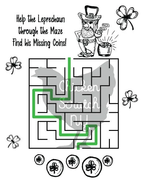 easy printable St. Patricks Day Maze