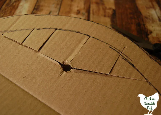 how to cut cardboard circle