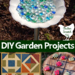DIY garden projects, ladybug bumble bee tictactoe, DIY barn quilt, Bee waterer