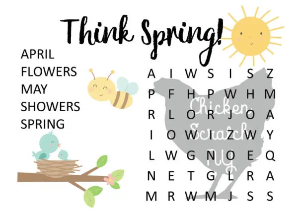 printable spring wordsearches