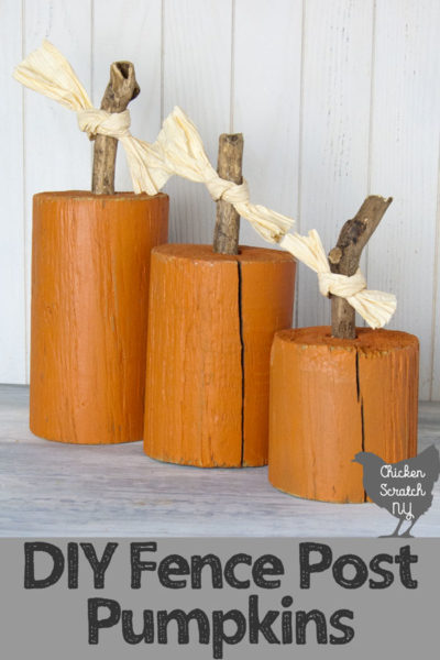 Fence Post Pumpkins