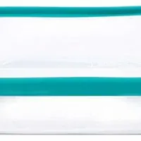 Anchor Hocking 8-InchSquare Glass Baking Dish with Teal TrueFit Lid