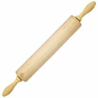 Rolling Pin - Classic Wood - Ideal for Baking Needs - Professional Dough Roller - Used by Bakers & Cooks for Pasta, Cookie Dough, Pastry, Bakery, Pizza, Fondant, Chapati - 16.5 inches by 2.2 inches